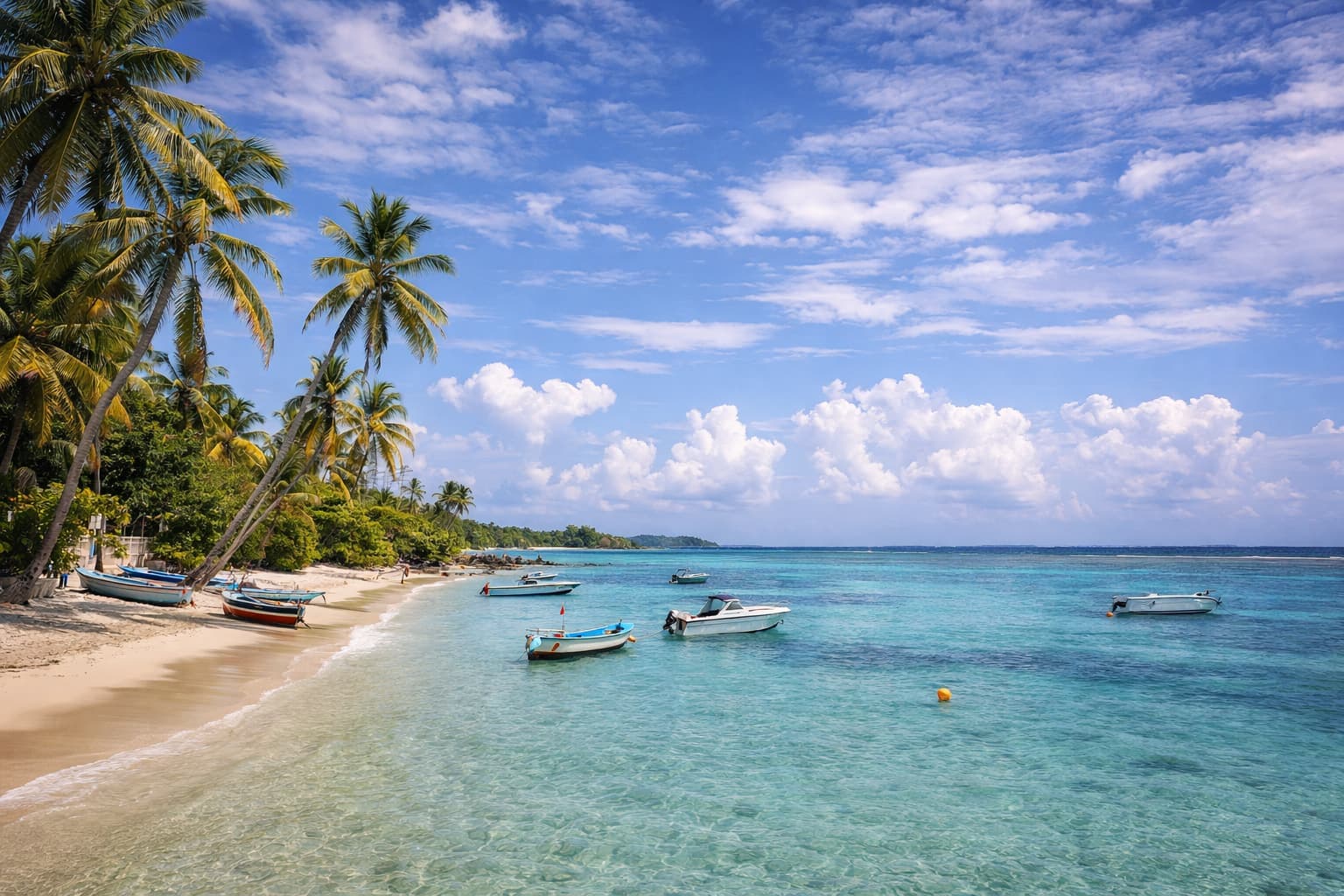 Plage tropicale des Antilles françaises