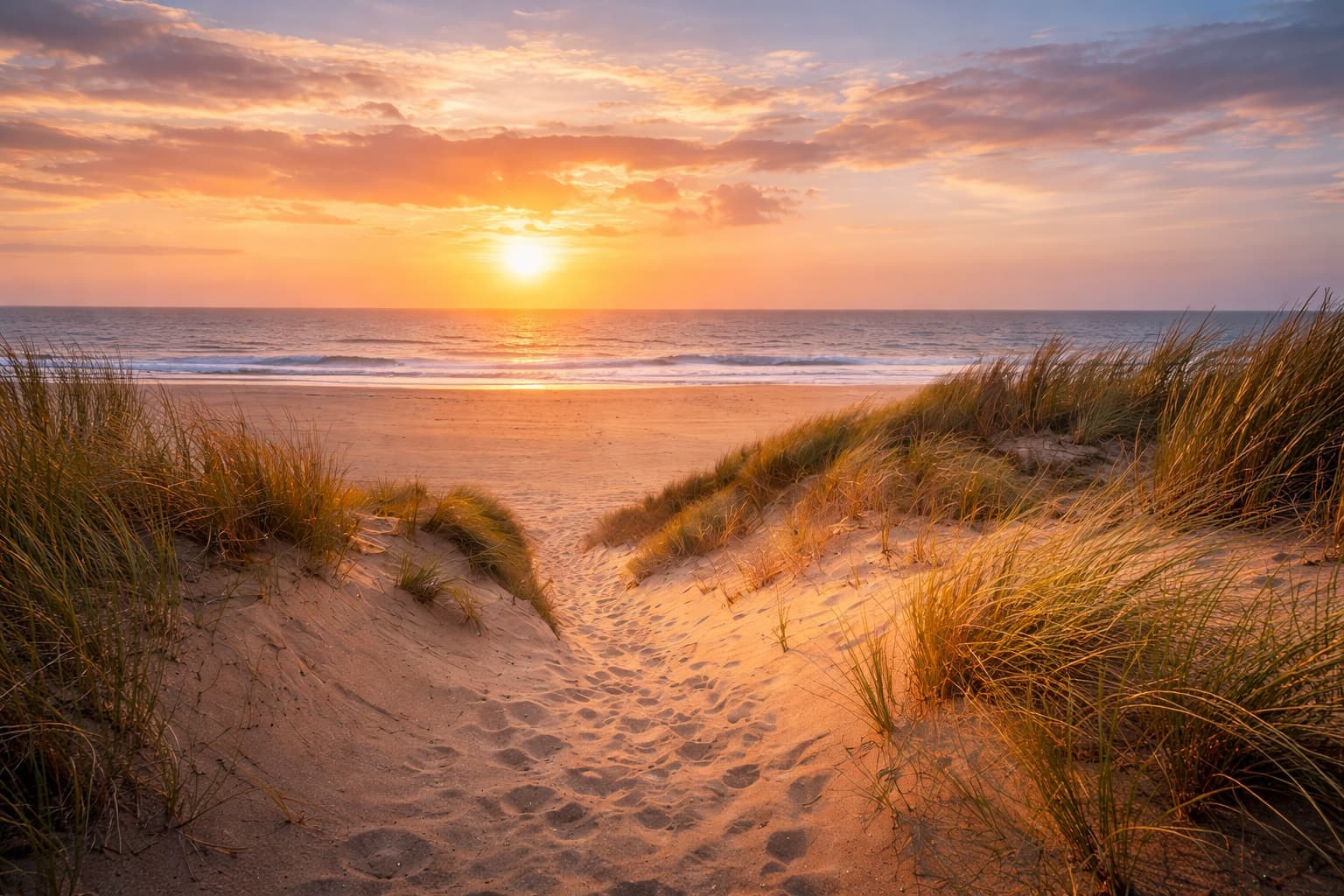 Côte Atlantique française avec plages et estuaires